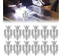 HOMURY Lot de 12 pinces à souder émoussées : colliers de soudage émoussés en tôle pour réutilisables, accessoires de soudage pour la maison, l'industrie, la pince de soudure de porte de voiture