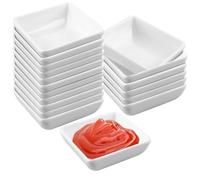 HOMURY Lot de 18 bols carrés empilables pour sauces, collations, desserts, entrées, confitures, blancs