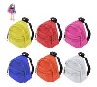 HOMURY Lot de 6 mini sacs à dos, petits sacs d'école, sacs à dos miniatures, accessoires scolaires, mini sac à dos miniature, modèle de sac à dos décoratif, accessoires de décoration, mini poupées