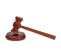 HOMURY Marteau de juge en bois avec bloc sonore - Marteau aux enchères fabriqué à la main pour avocats, étudiants, juges, ventes aux enchères, réunions, jeux de rôle