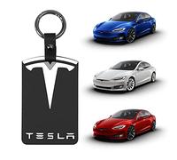 HOMURY Porte-cartes et Porte-clés en Silicone avec Badge Étui pour Tesla Model 3 Accessoires, Noir