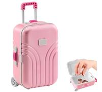 HOMURY Rose Créative Tirelire Valise: 1 Pièce ABS Valise de Voyage, Mini Tirelire Bagage, Déco de Bureau Amusante, pour Enfants et Adultes (16x10.5x7cm)