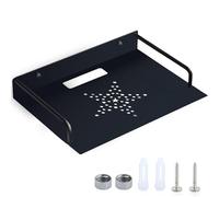 HOMURY Support mural universel pour routeur et étagère de routeur, petit projecteur, étagère murale, support multi-usages en aluminium, pour boîtier TV, décodeur, mini PC, accessoires TV