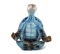 HOMURY Tortue de yoga - Figurine de méditation - Décoration de la maison - Tortue de mer - Décoration de jardin - En résine - Décoration de la maison - Pour la maison, la collection de cadeaux, le
