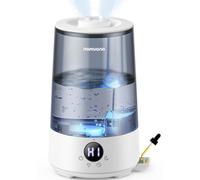 Homvana Humidificateur d'Air bébé, 3.6 L Cool Mist Top-Fill, 16dB Silencieux (SilentSpray), 34H Durable Humidificateu Chambre, Plante, BPA Free Avec Plusieur Modes d'humidité, 7 Color Light, Diffuseur
