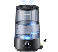 Homvana Humidificateur d'Air bébé, 3.6 L Cool Mist Top-Fill, 16dB Silencieux, 34H Durable Humidificateu Chambre, Plante, BPA Free Avec Plusieur Modes d'humidité, 7 Color Light, Diffuseur (Black)