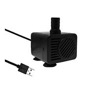 Homvik Mini pompe à eau submersible USB 200 l/h 1,5 W Pompe à eau pour fontaine à eau animaux domestiques, aquarium, étang et aquarium, circulation d'eau ultra silencieuse
