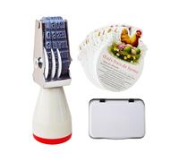 Homvik Tampon Dateur Manuel pour Œufs, Marquage 4mm avec Tampon Encreur Noir, Design Spécial Mois et Jour, 50 D'instructions pour La Manipulation Des Œuf