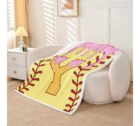 Homwish Couverture 229x229cm Enfant Axolotl noir et rose Plaid Canape Initiale jaune et rose Y Couverture Polaire Salamandre vie marine océanique Jetés de Lit Déco de Chambre Doux Bonbon Dessert