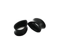 Homxi 2 PCS 3/4 inch Écarteur Oreille Silicone,Plug 20mm Tunnel Goutte d'eau Tunnel Plug Noir