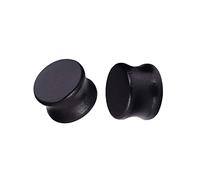 Homxi 2 Pièces Plug Tunnel Oreille en Bois,Ecarteur 10mm Tunnel Homme Bois Noir Piercing Tunnel Kit Noir