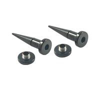 Homxi 2PCS 6mm Tunnel Plug Oreille,Ecarteur Oreille Acier Inoxydable avec Cône Plug Tunnel Oreille Noir