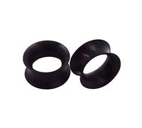 Homxi 2Pièces Écarteur Silicone,Tunnel Oreille 10mm Homme Cerceau Kit Ecarteur Oreille Noir
