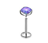 Homxi Anneau Nez Piercing Argent Fin 16 Gauge (5mm-1.2x8mm), Rond avec Opal, Titane Piercing Nez Anneaux Fin