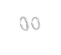 Homxi Bague Reglable Couple 2 Pieces Personnalisé Argent 925 Fiancailles, Rameau, Bague Mariage Couple Argent