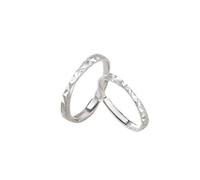 Homxi Bague Réglable Fiançailles à Personnaliser Argent Homme Femme 925 Mariage, Géométrique, Alliance Mariage Femme Argent