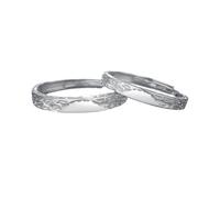 Homxi Bagues Fiançailles Couples Argent 925 Anneaux, Géométrique, Alliance Homme Argent Mariage