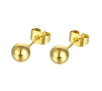 Homxi Clou pour Boucle d'Oreille,Boucles d'Oreilles Acier Inoxydable Or Petite Perle Rond Boucles D'Oreilles Or
