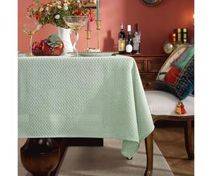 Homxi Nappe Rectangle Exterieure Jardin 135 W x 200 L CM,Nappe Antitache Vert Clair Couleur Unie Coton Lin Petite Nappe Jardin