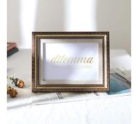 Homxi Petit Cadre Photo 15.24 x 20.32 cm Vertical et Horizontal Or,Cadre Photo Rectangle Résine et Verre,Cadres Photo Dessus de Table Moderne