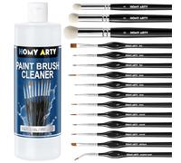 HOMY Arty Lot de 15 pinceaux de Peinture Miniatures avec 500 ML de