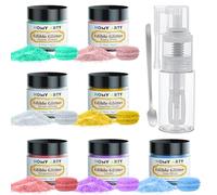 HOMY ARTY Spray Paillettes Comestibles - 7 Couleurs x 4g, Poudres Alimentaire Patisserie, Paillettes Alimentaires Comestibles pour Boissons, Gâteau, Chocolat, Bonbons, Cocktail