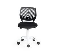 Homy CASA Chaise de Bureau pivotante réglable en Tissu Ergonomique sans accoudoir, Noir