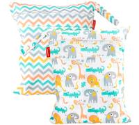 HOMYBABY® [x2] Sac Couches Lavables - Pour vêtements de crèche/école - Sac à maillots mouillé plage/piscine - Trousse couche bébé - Sacs de voyage en tissu imperméable [33x28cm]