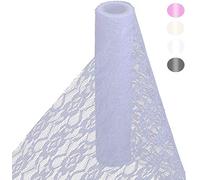 HOMYHOME 15 cm x 22 m Rouleau de Dentelle Idéal pour Chemin de Table, décoration de Mariage de Style Vintage Blanc,6 in