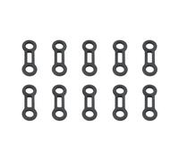 Homyl 10 Pièces Anneau Mousqueton Escalade Silicone Outil Rigging Corde Stopper Fixation Rappel Convient Aux Amateurs de Montagne Travail en Hauteur Sauveta, Gris