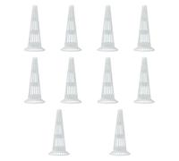 Homyl 10 Pièces Tapis Grille Fleur Pot Filet Drainage Cône Plantes Orchidées Filet Reutilisable Prévention Fuite Terre Support Racines Convient Balcon Potag, 16cm