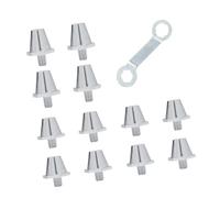 Homyl 12 Pièces Crampons Football Aluminium Remplaçables Chaussures à Vis Métal Léger Fournis avec Clé Pratiques pour Utilisation Terrain Ferme Activités Sp, Mèche