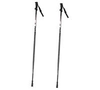 Homyl 2 Pièces Bâtons de Ski Aluminium Léger Polyvalent Poignée Ergonomique Résistants Adaptés Aux Adultes et Jeunes pour Ski Randonnée Camping Sorties en M, Noir