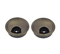 Homyl 2 pièces Passe cable passe Fil Brossé Design en Alliage de Table De Bureau diamètre 60mm - Bronze