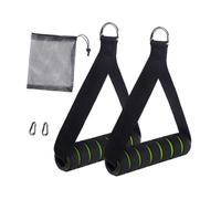 Homyl 2 Pièces Poignées d'exercice Poignées de Résistance Attache Sangle Nylon Mousse Antidérapante Accessoires Câbles de Musculation Adaptées à La Remise E, Vert