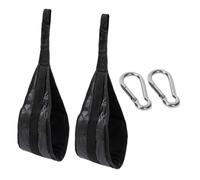 Homyl 2 Pièces Sangles Abdominaux Suspension Renforcées Bandes d'exercice Polyvalentes Oxford Tissu Amorti Utilisation Pratique Convient Entraînement Corps, avec Mousqueton