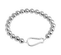 Homyl Anneau Retenue Mât Drapeau avec Chaîne 22 Perles Acier Inoxydable 304 Poids Installation Rapide Résistance Aux Éléments Adapté pour Résidence, Argent