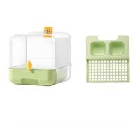 Homyl Baignoire Oiseau Conteneur Bain Réceptacle Alimentation Protection Anti-éclaboussures Nettoyage sans Effort Matériaux, Vert, Vert, Salle De Bain pour Oiseaux avec Mangeoire, Couleur Verte