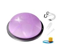 Homyl Balance Ball d'exercice pour Entraînement Musculaire Équipement de Fitness Demi-sphère avec Bandes de Résistance Ballon de avec Pompe Matériau PV, Violet