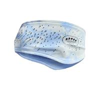 Homyl Bandeau Patinage Artistique Serre-tête Sport Adulte Accessoire Cheveux Absorbant Transpiration Polyester Chaud Adapté Femme Fitness Extérieur HIV, Bleu Clair