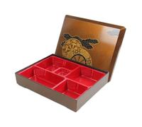 Homyl Boîte à Bento Japonaise avec Plateau de Service, Boîte à Lunch à Plusieurs Compartiments et Couvercle, Bol à Sushi Traditionnel, Récipient à Collation, 5 Grille