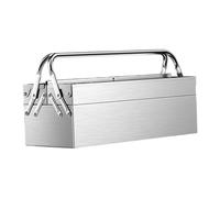 Homyl Boîte à Outils Pliable Coffret de Rangement En Acier Inoxydable Organisateur avec Poignée Sécurisée et Plateau Réparti Convient pour Rangement de, Couche Double