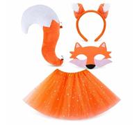 Homyl Costume Renard Enfant pour Halloween - Masque, Queue et Oreilles