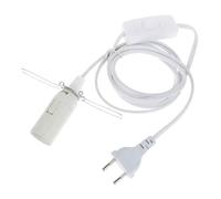 Homyl Douille de Lampe E14 Ampoule Non Incluse, Socle de Lampe E14 avec Cordon Interrupteur Base Ampoule Support PVC Fil 18m Montage Rapide Adapté à Chambre Bureau Espace Détente Décoration, Blanc