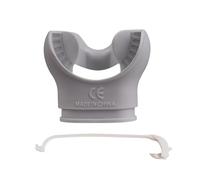 Homyl Embout de Tuba Plongée Silicone Doux pour Bouche Réduction Fatigue Pose Rapide Support Multiple Usages Adapté à la Famille de Plongée Excursions Aquatiques d'Entraînement Régulier, Gris