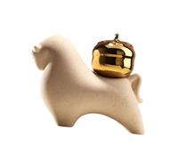 Homyl Figurine Cheval En Céramique Statuette Cheval Ornement Animal Décoration Intérieure Art Artisanal Cartoon Adaptée Bureau Chambre Salon, Style D