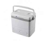 Homyl Glacière Rigide Isotherme Conteneur Boîte Coffre avec Couvercle à Charnières Joint d'Étanchéité Loquet Verrou et 8 Accumulateurs Matériaux Adaptée aux, Blanc, 29L