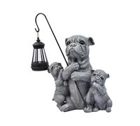 Homyl Lampe Solaire de Jardin En Forme de Chien avec Statue En Résine, Sculpture Lumineuse Décorative pour Terrasse, Pelouse Ou Jardin. Idéale Comme Cadeau, Style B