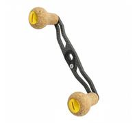 Homyl Moulinet de Pêche Poignée Manivelle 120mm Manette Crank Accessoire Remplacement Confort Carboné Molette Liège Stable Adapté à Optimisation de, Doré