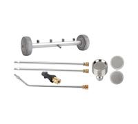 Homyl Nettoyeur de Soubassement, Nettoyeur Haute Pression, Accessoire de Nettoyage de Soubassement, Acier Inoxydable/laiton, et Efficace pour, Roue Grise